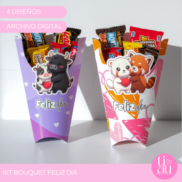 Kit Caja Bouquet Feliz Día