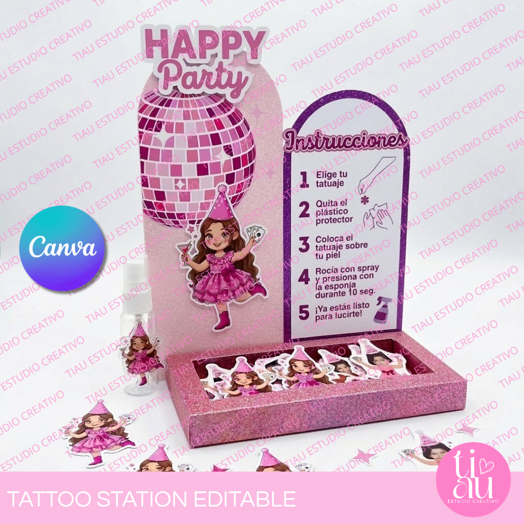 Tattoo Station l Editable Canva