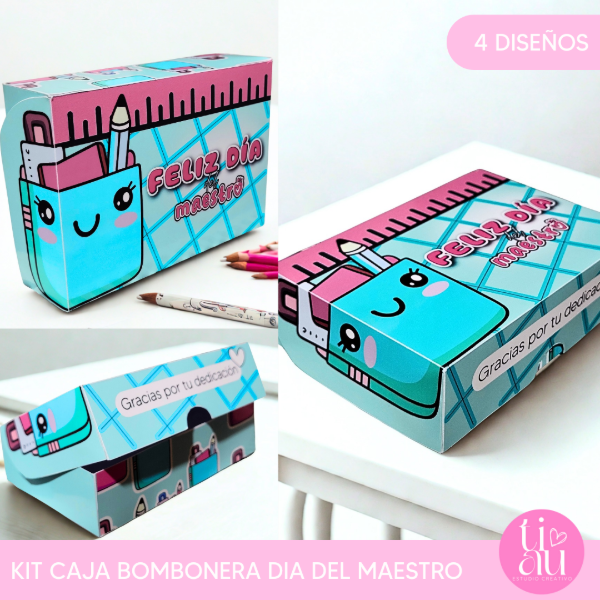 Kit Caja bombonera l Día del maestro - Imagen 2