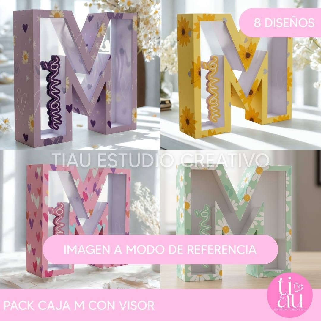Pack Caja M con visor l 8 diseños l Día de la Madre - Imagen 2