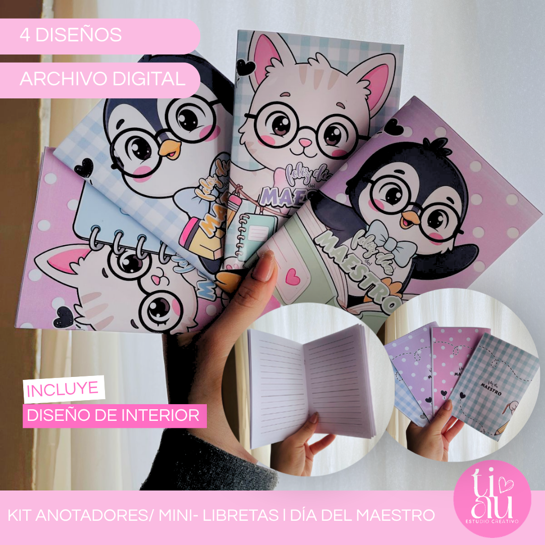 Kit Mini Libreta/ Anotadores l Día del Maestro