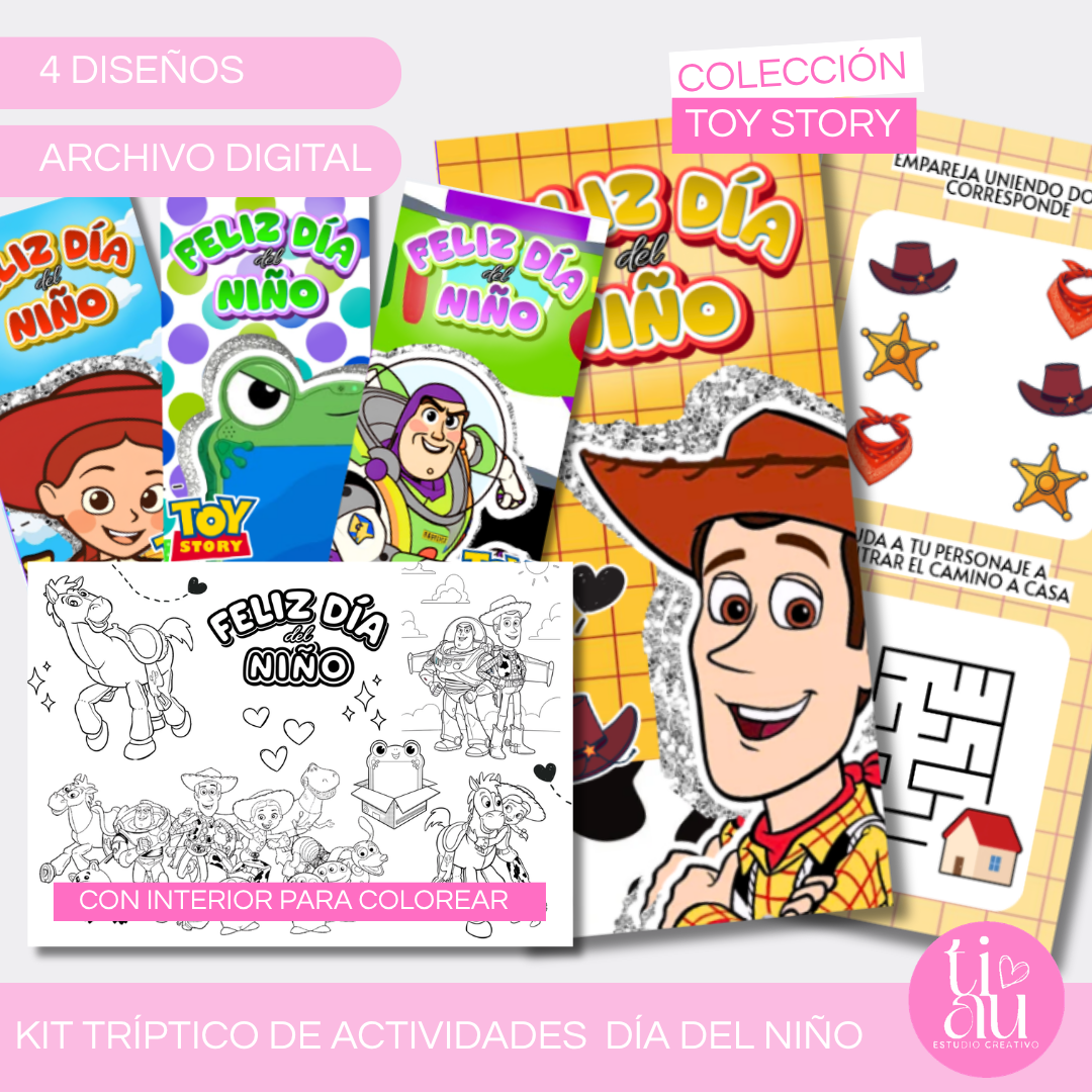 Tríptico de Actividades l Colección Toy Story l Día del Niño